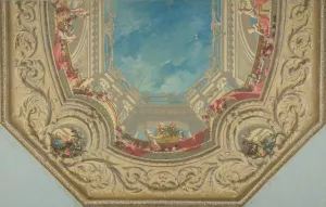 Design for Octagonal Ceiling in the Pless House, Berlin Oil painting by Jules-Edmond-Charles Lachaise