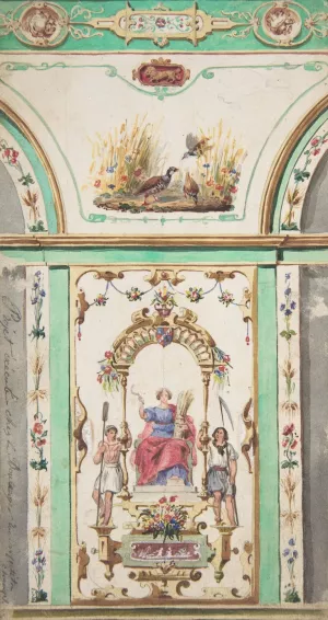 Design for Painted Wall Decoration for a Bakery by Jules-Edmond-Charles Lachaise Oil Painting