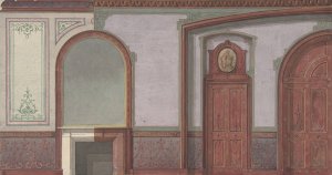 Design for Painted Wall Paneling, Deepdene, Dorking, Surrey by Jules-Edmond-Charles Lachaise Oil Painting