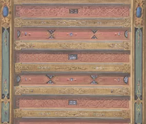 Design for Salon Ceiling, Chateau de Cange by Jules-Edmond-Charles Lachaise Oil Painting