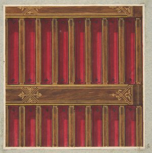 Design for the decoration of a beamed ceiling by Jules-Edmond-Charles Lachaise Oil Painting