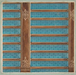 Design for the decoration of a beamed ceiling by Jules-Edmond-Charles Lachaise Oil Painting