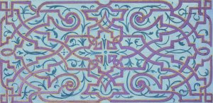Design for the decoration of a ceiling with strapwork by Jules-Edmond-Charles Lachaise Oil Painting