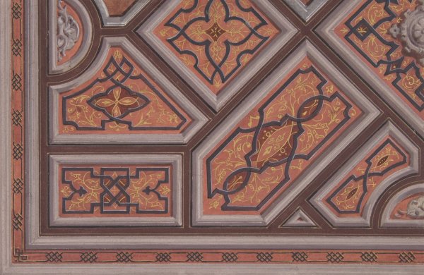 Design for the Decoration of the Ceiling in the Vestibule  by Jules-Edmond-Charles Lachaise - Hand-Painted Oil Painting Reproduction