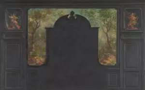 Design for the decoration of the dining room, 20 rue Matignon Oil painting by Jules-Edmond-Charles Lachaise