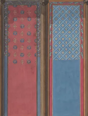 Design for the painted decoration of panels by Jules-Edmond-Charles Lachaise Oil Painting