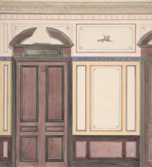 Design for Wall Paneling, Deepdene, Dorking, Surrey Oil painting by Jules-Edmond-Charles Lachaise