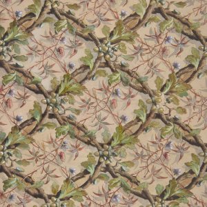 Design for wallpaper featuring oak leaves, acorns, and intertwined twigs by Jules-Edmond-Charles Lachaise Oil Painting