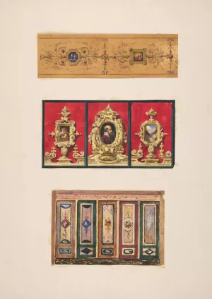 Designs for panels by Jules-Edmond-Charles Lachaise Oil Painting