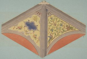 Designs for the painted decoration of a vaulted ceiling by Jules-Edmond-Charles Lachaise Oil Painting