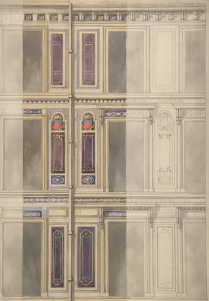 Designs for three windowed storeys Oil painting by Jules-Edmond-Charles Lachaise