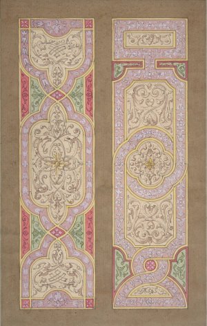 Designs for two panels painted in rinceaux by Jules-Edmond-Charles Lachaise Oil Painting