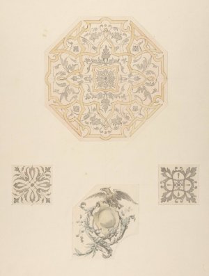 Four designs for decorative motifs by Jules-Edmond-Charles Lachaise Oil Painting