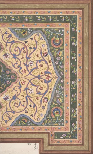 Islamic Ceiling Design for Deepdene, Dorking, Surrey Oil painting by Jules-Edmond-Charles Lachaise