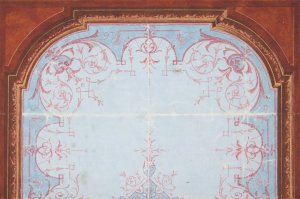 Partial design for painted ceiling by Jules-Edmond-Charles Lachaise Oil Painting