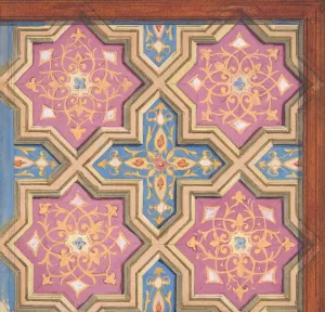 Partial design for the decoration of a ceiling Oil painting by Jules-Edmond-Charles Lachaise