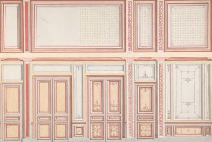 Two designs for wall panels by Jules-Edmond-Charles Lachaise Oil Painting