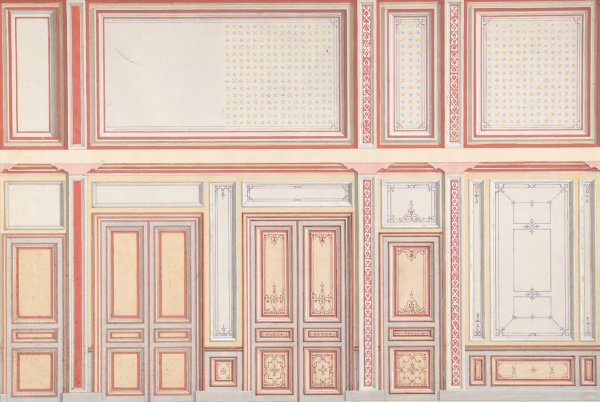 Two designs for wall panels  by Jules-Edmond-Charles Lachaise - Hand-Painted Oil Painting Reproduction