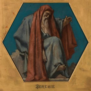 Jeremie by Jules Elie Delaunay Oil Painting