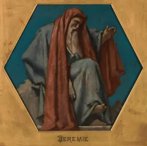 Jeremie by Jules Elie Delaunay Oil Painting