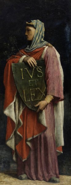 Le Droit Ecrit by Jules Elie Delaunay Oil Painting