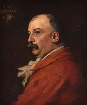 Portrait de William Busnach by Jules Elie Delaunay Oil Painting