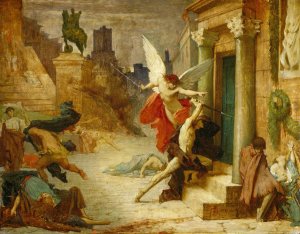 The Plague in Rome by Jules Elie Delaunay Oil Painting