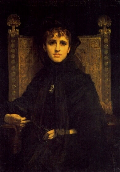 Mme. Georges Bizet by Jules-Elie Delauney - Hand-Painted Oil Painting Reproduction