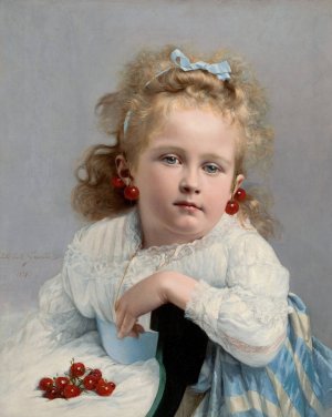 Cherries by Jules-Emile Saintin Oil Painting