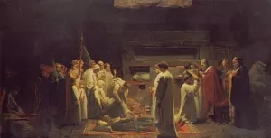 The Martyrs in the Catacombs by Jules Eugene Lenepveu - Oil Painting Reproduction