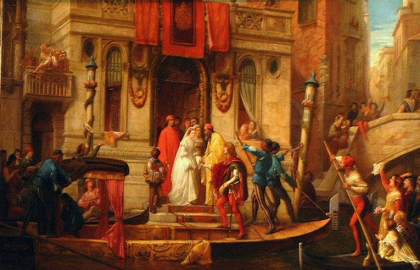Venetian Wedding by Jules Eugene Lenepveu - Hand-Painted Oil Painting Reproduction