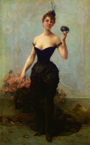 The Masked Ball by Jules Frederic Ballavoine Oil Painting