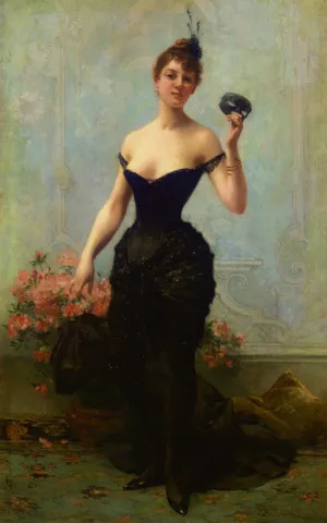 The Masked Ball Oil painting by Jules Frederic Ballavoine