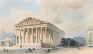 View Of The Madeleine, Paris by Jules-Frederic Bouchet Oil Painting