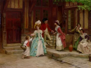 Le Lendemain Des Noces Oil painting by Jules Girardet