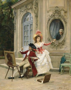 The Love Letter by Jules Girardet Oil Painting