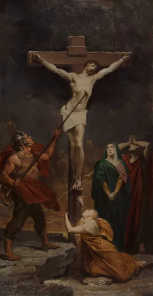 Christ on the Cross by Jules-Joseph Dauban Oil Painting