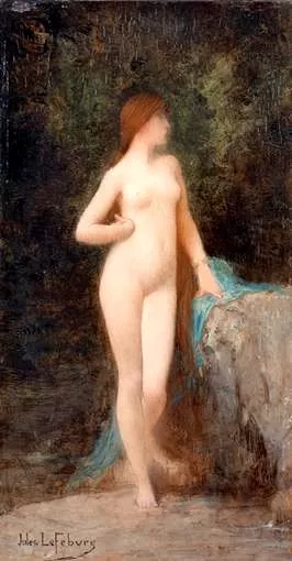 Chloe Study by Jules Joseph Lefebvre Oil Painting