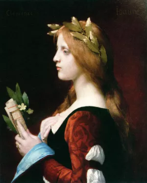 Clemence Isaure painting by Jules Joseph Lefebvre