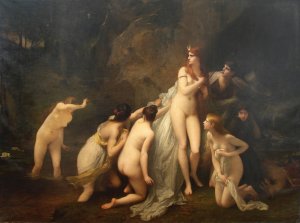 Diane surprised by Jules Joseph Lefebvre Oil Painting