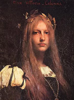 Diva Vittoria Colonna by Jules Joseph Lefebvre - Oil Painting Reproduction
