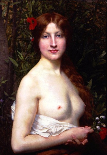 Main Product Photo of Fleurs des Champs Painting by Jules Joseph Lefebvre
