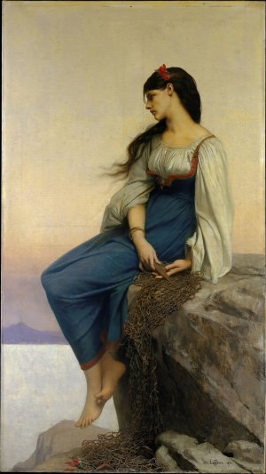 Graziella by Jules Joseph Lefebvre Oil Painting