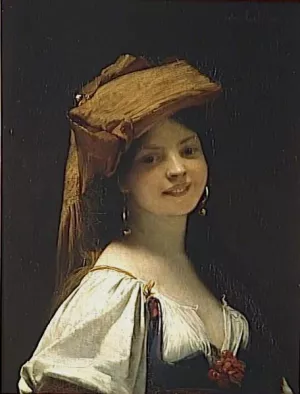 La Jeune Rieuse by Jules Joseph Lefebvre Oil Painting