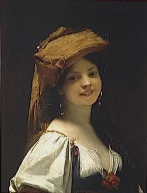 La Jeune Rieuse Oil painting by Jules Joseph Lefebvre