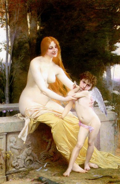 Main Product Photo of L'amour Blesse Painting by Jules Joseph Lefebvre