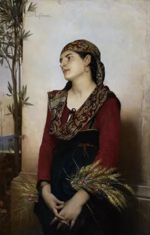 Mediterranean Beauty by Jules Joseph Lefebvre Oil Painting
