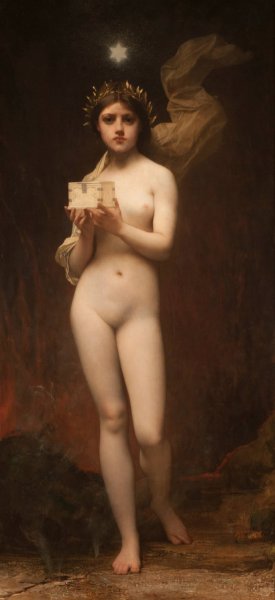 Pandora by Jules Joseph Lefebvre Oil Painting