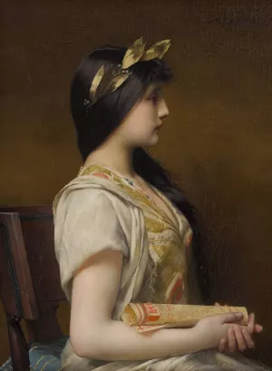 Sappho by Jules Joseph Lefebvre Oil Painting