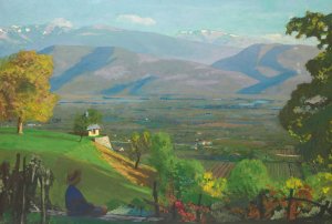 Gresivaudan landscape by Jules Leon Flandrin Oil Painting